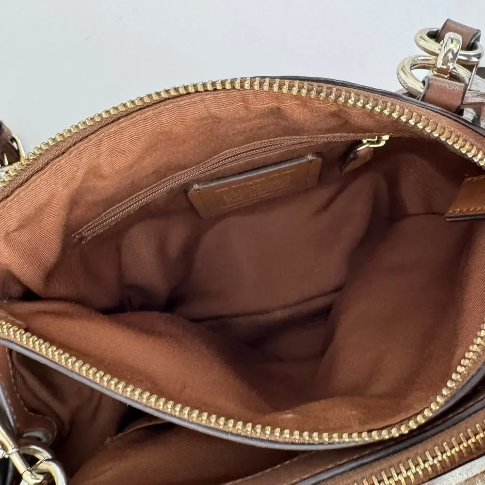 Coach Christie Carryall Mini Satchel Crossbody Monogram F58290 Coated Canvas - Picture 14 of 16
